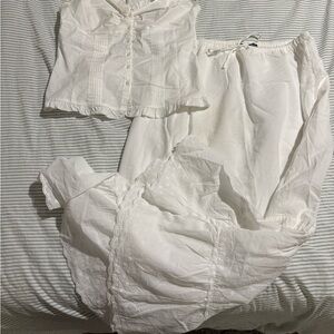 Brandy Melville White Two-Piece Set